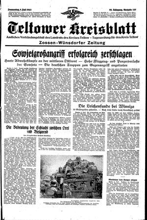 Teltower Kreisblatt vom 08.07.1943