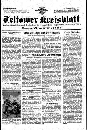 Teltower Kreisblatt on Jul 30, 1943