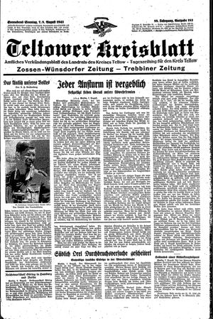 Teltower Kreisblatt vom 07.08.1943