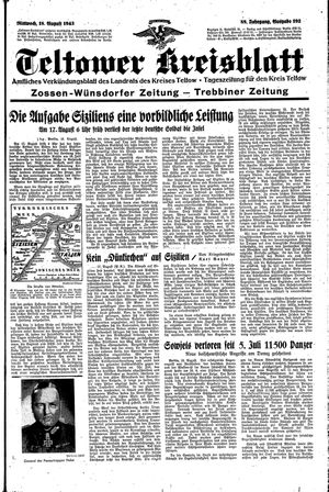Teltower Kreisblatt vom 18.08.1943