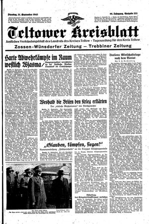 Teltower Kreisblatt vom 21.09.1943