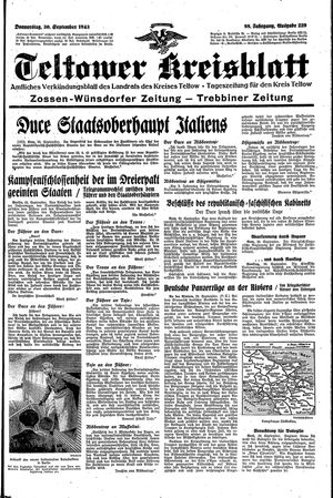 Teltower Kreisblatt vom 30.09.1943