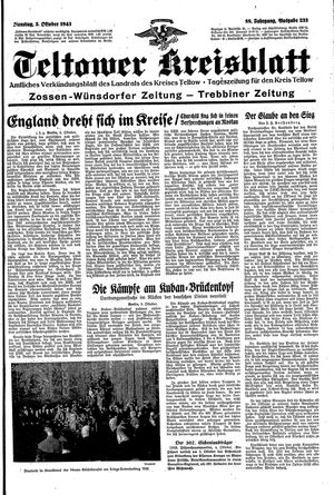 Teltower Kreisblatt vom 05.10.1943