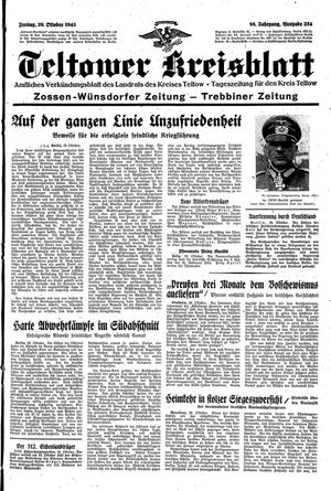 Teltower Kreisblatt vom 29.10.1943