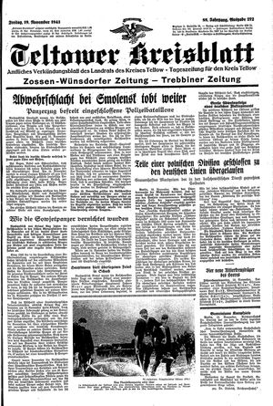 Teltower Kreisblatt vom 19.11.1943