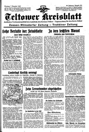 Teltower Kreisblatt vom 07.12.1943