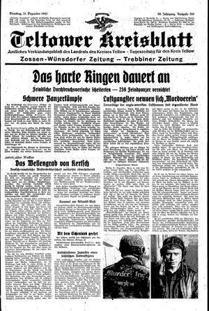 Teltower Kreisblatt on Dec 21, 1943