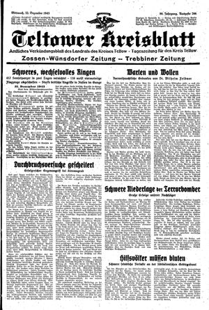 Teltower Kreisblatt vom 22.12.1943