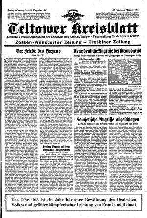 Teltower Kreisblatt vom 24.12.1943