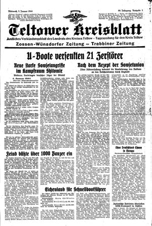 Teltower Kreisblatt vom 05.01.1944