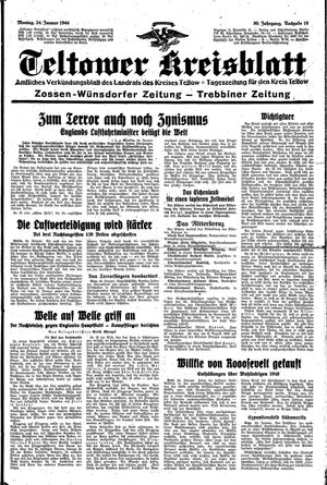 Teltower Kreisblatt vom 24.01.1944