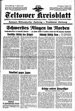 Teltower Kreisblatt vom 01.02.1944