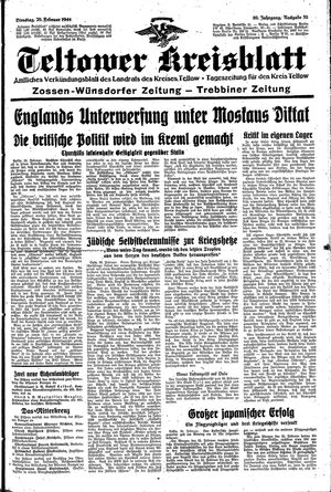 Teltower Kreisblatt on Feb 29, 1944