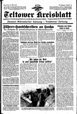 Teltower Kreisblatt vom 16.03.1944
