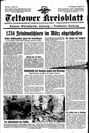 Teltower Kreisblatt on Apr 4, 1944