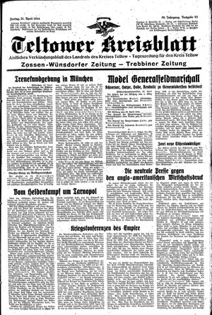 Teltower Kreisblatt vom 21.04.1944