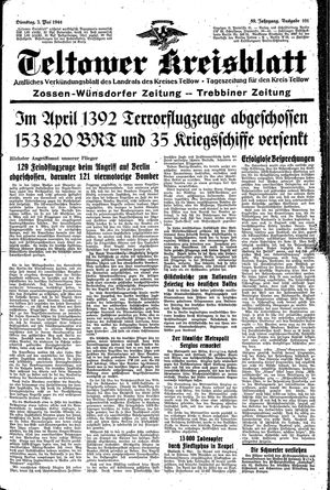 Teltower Kreisblatt on May 2, 1944