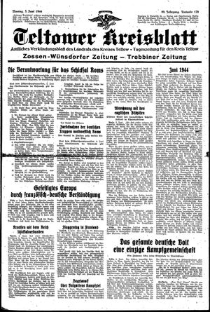 Teltower Kreisblatt on Jun 5, 1944