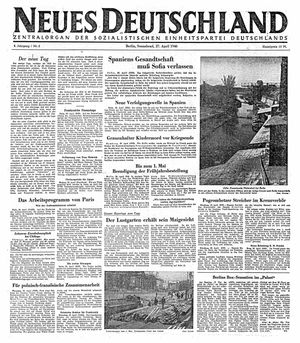 Neues Deutschland Online-Archiv vom 27.04.1946