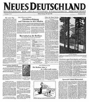 Neues Deutschland Online-Archiv vom 28.04.1946