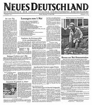 Neues Deutschland Online-Archiv on Apr 30, 1946