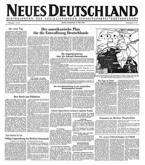 Neues Deutschland Online-Archiv vom 04.05.1946