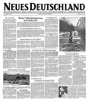 Neues Deutschland Online-Archiv on May 5, 1946