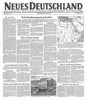 Neues Deutschland Online-Archiv vom 15.05.1946