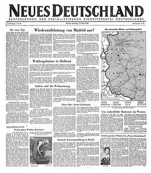 Neues Deutschland Online-Archiv vom 19.05.1946