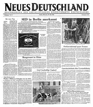 Neues Deutschland Online-Archiv vom 29.05.1946