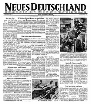 Neues Deutschland Online-Archiv vom 30.05.1946