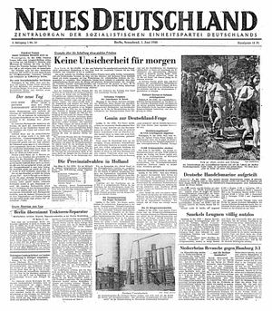 Neues Deutschland Online-Archiv vom 01.06.1946