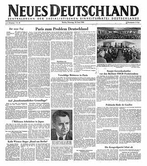 Neues Deutschland Online-Archiv vom 18.06.1946
