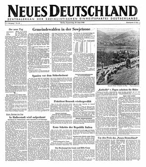 Neues Deutschland Online-Archiv vom 20.06.1946