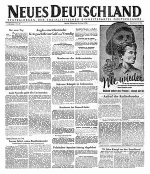 Neues Deutschland Online-Archiv vom 26.06.1946