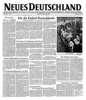 Neues Deutschland Online-Archiv vom 03.07.1946