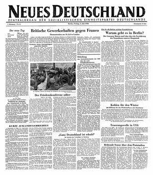 Neues Deutschland Online-Archiv vom 05.07.1946