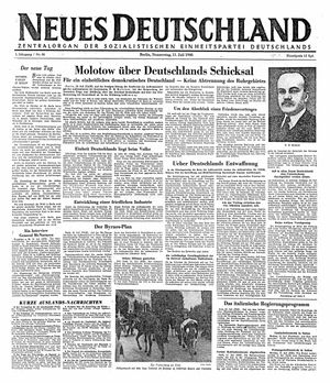 Neues Deutschland Online-Archiv vom 11.07.1946