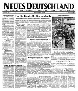 Neues Deutschland Online-Archiv vom 12.07.1946