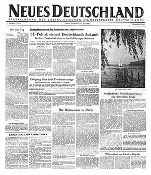 Neues Deutschland Online-Archiv on Jul 13, 1946