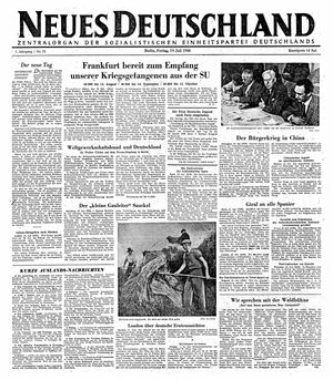 Neues Deutschland Online-Archiv vom 19.07.1946