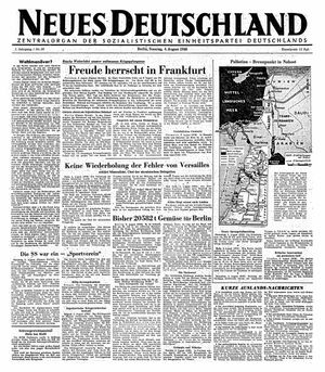 Neues Deutschland Online-Archiv on Aug 4, 1946