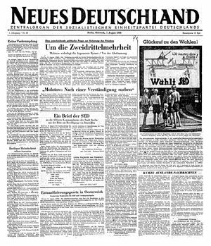 Neues Deutschland Online-Archiv on Aug 7, 1946