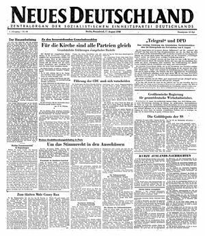 Neues Deutschland Online-Archiv on Aug 17, 1946
