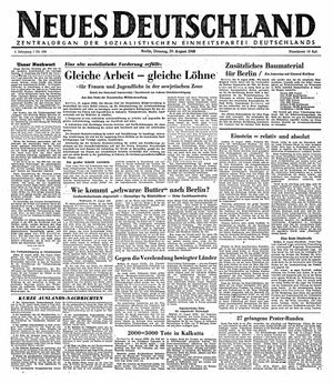 Neues Deutschland Online-Archiv on Aug 20, 1946