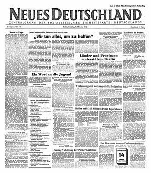 Neues Deutschland Online-Archiv on Oct 6, 1946