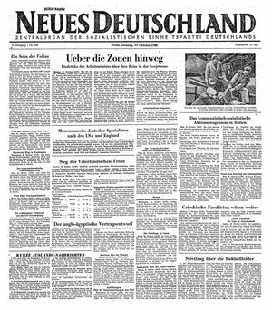 Neues Deutschland Online-Archiv vom 29.10.1946