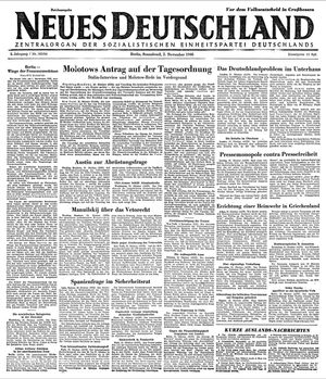 Neues Deutschland Online-Archiv on Nov 1, 1946