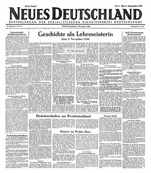 Neues Deutschland Online-Archiv on Nov 9, 1946