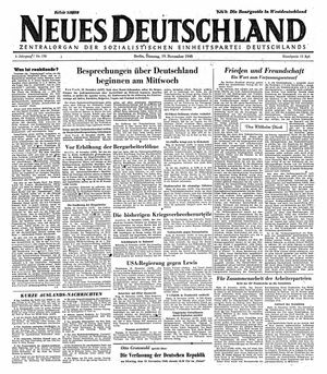 Neues Deutschland Online-Archiv vom 19.11.1946